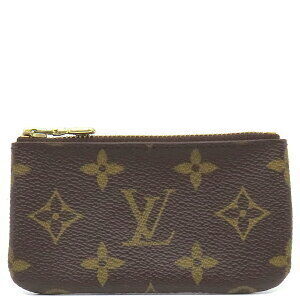 Louis Vuitton Pochette Coin Wallet case Monogram keychain brown